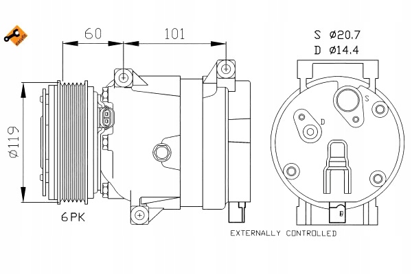 фото №6, Компресор кондиціонера renault laguna ii vel satis 1.8-2.2d 03.01-