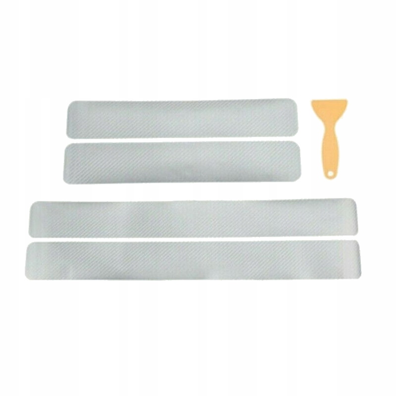 фото №15, Накладки na пороги молдинг плівка карбон сріблястий