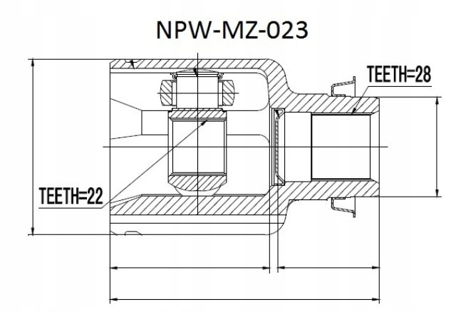 фото №1, Шарнір внутрішній mazda 3 bk /atm/ 1.6 03- l/p