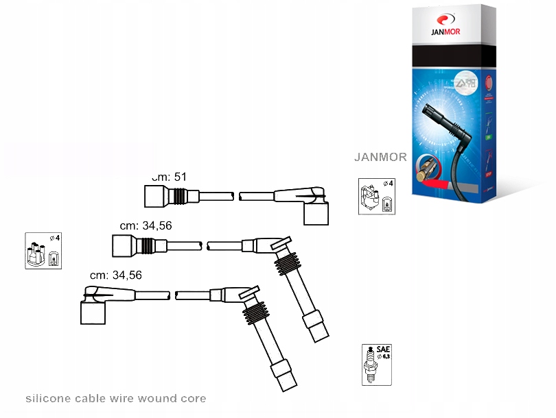 фото №1, Дроти запалювання kpl. janmor