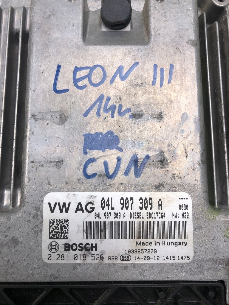 фото №7, Бортовой компьютер двигателя cun seat leon iii 04l907309a