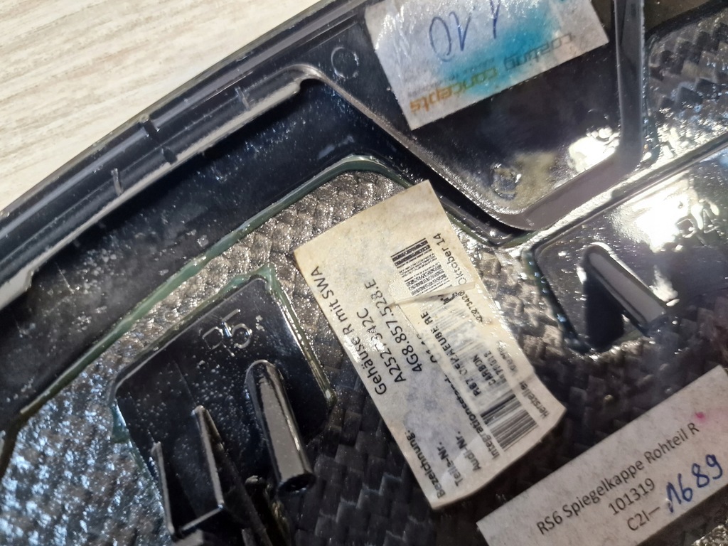 фото №7, Audi a6 rs6 4g8 накладка зеркало зеркало карбон