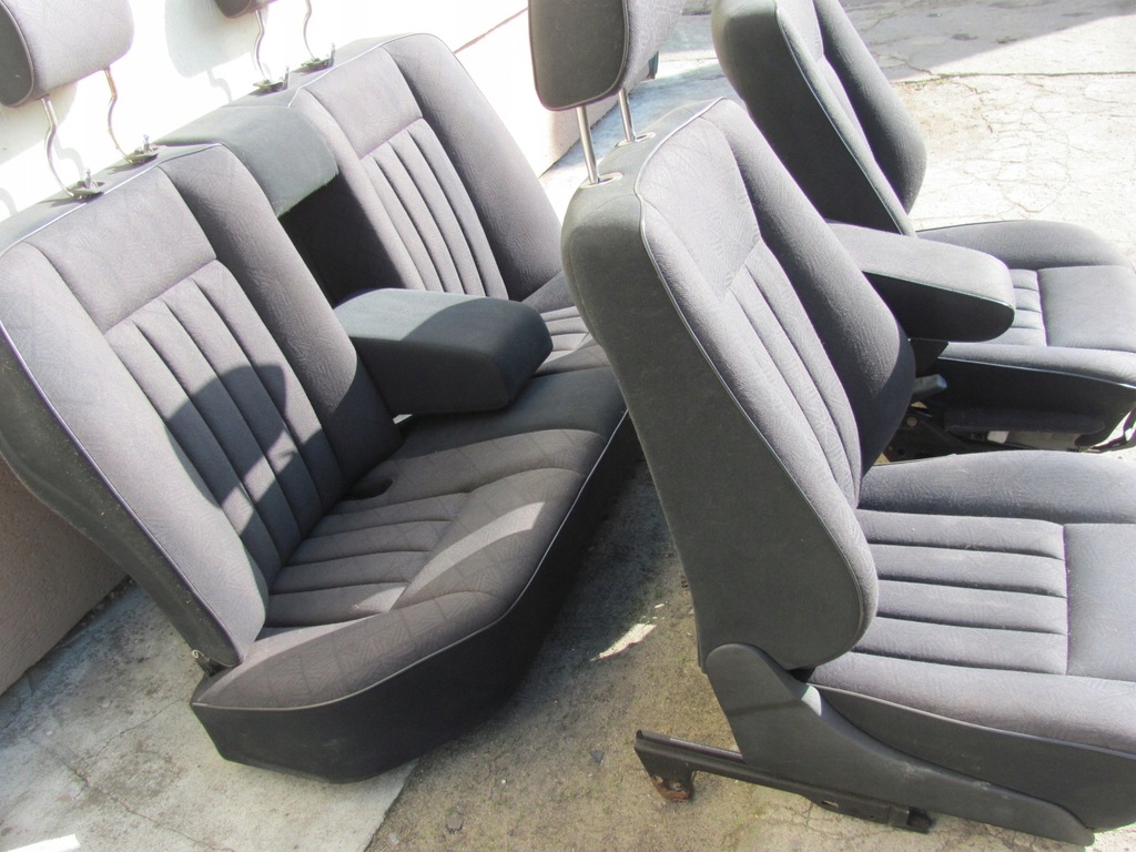 фото №6, Mercedes w124 сидіння передні + заднє сидіння чорні