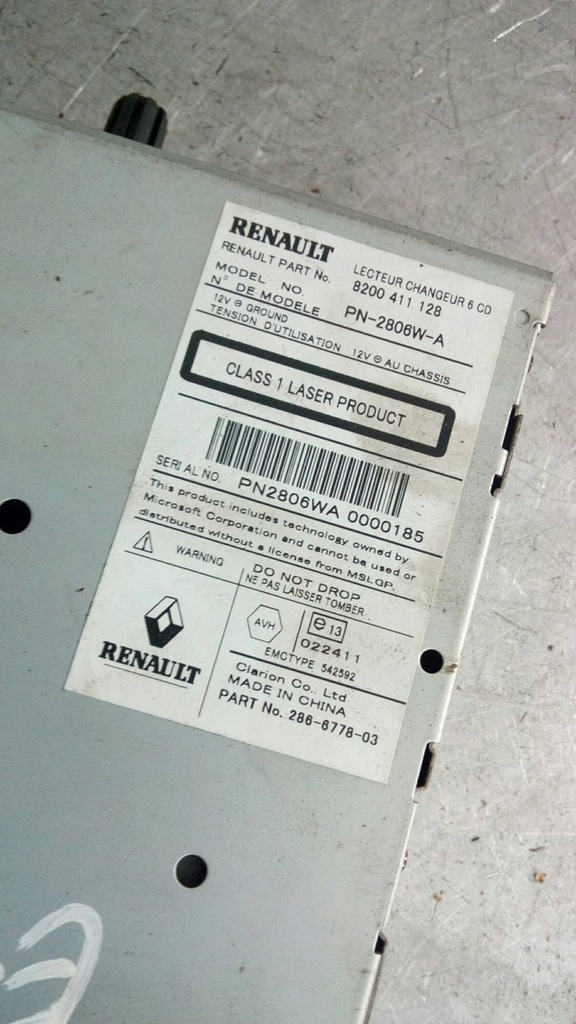 фото №2, Радио renault espace iv с gps 8200411128