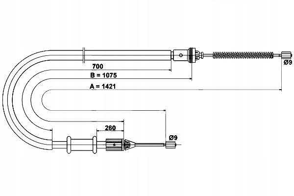 фото №1, Ate трос тормоза ручного nissan kubistar renault