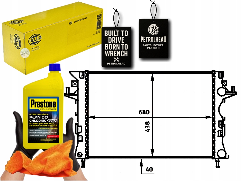 Купить Радиатор renault espace 02- hella #petrolhead pro+ kit5