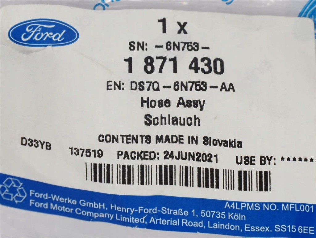 фото №13, Шланг гнучкий радіатора оливи 2.0 kuga edge