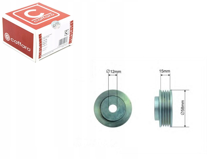 фото №1, Caffaro 500135 ролик направляющая / направляющая, ремень клиновой зубчатый