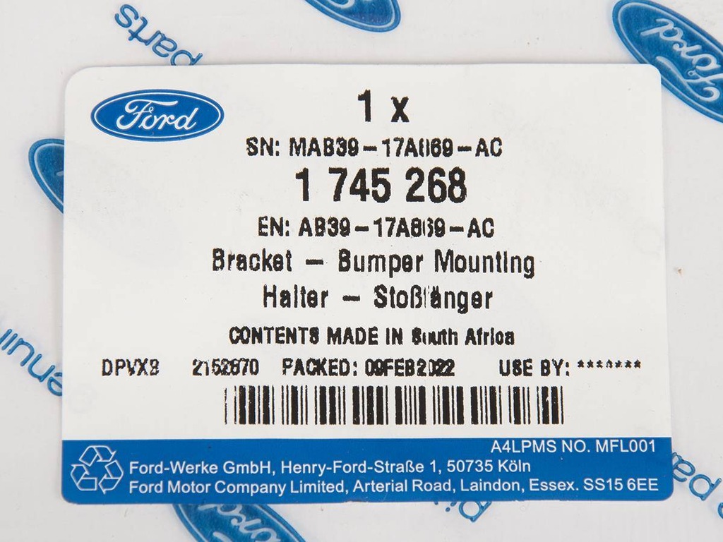 фото №11, Напрямна кронштейн бампера rh ford ranger mk5 11-15