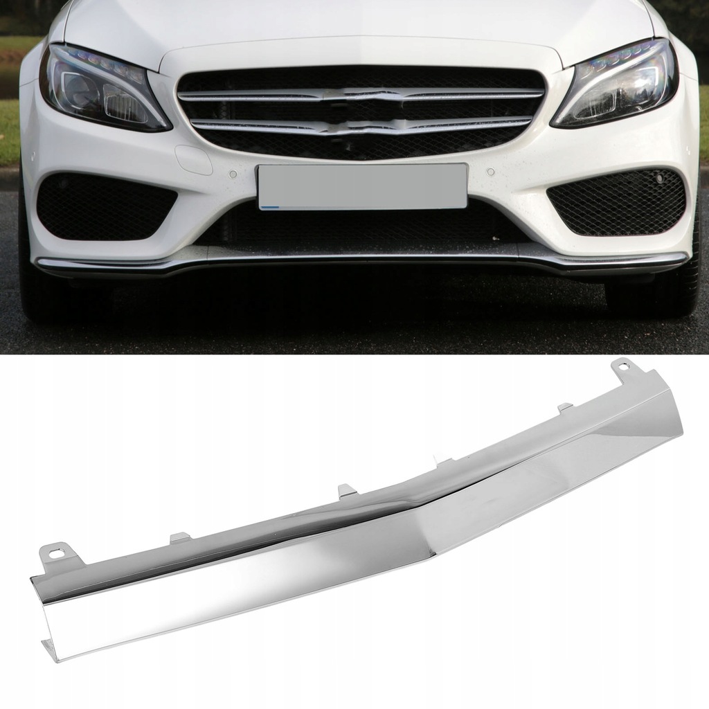 фото №16, Нижня молдинг передній бампера 2058851574 середня хромована молдинг prze