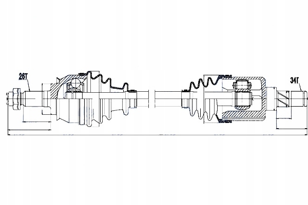 Приводной вал приводная mini cooper s 1.6 00-08 левая nty Доставка
