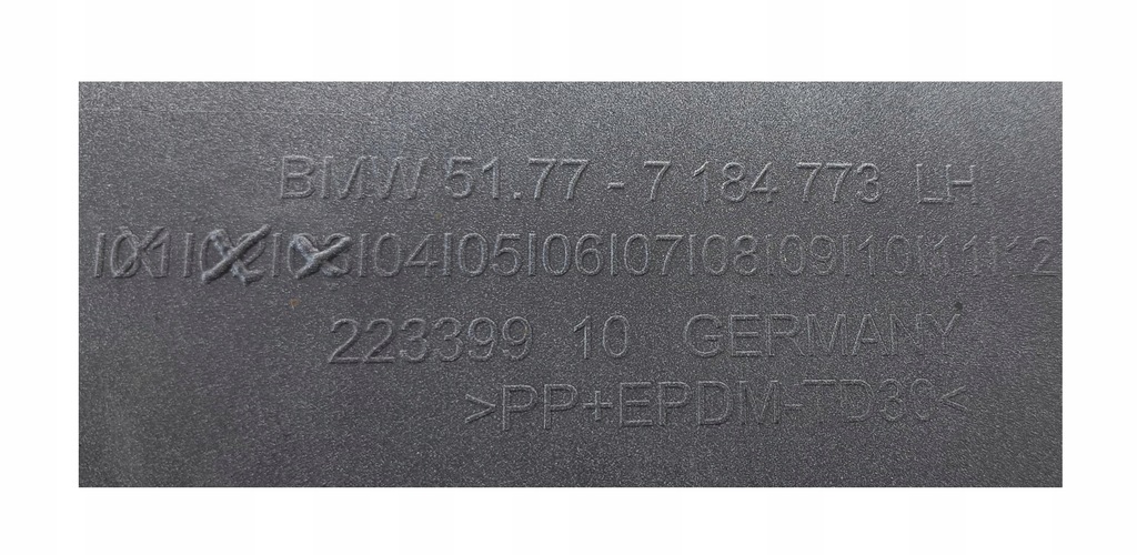 фото №8, Bmw f10 alpinweiss молдинг накладка поріг ліва 7207093 7184773