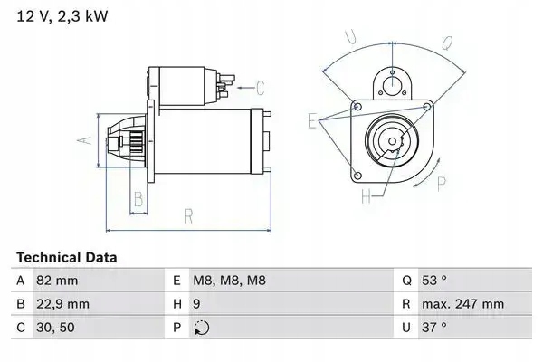 Купить Стартер 986 018 960 bosch citroen fiat ducato