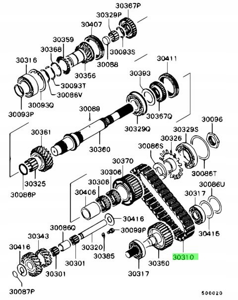 фото №5, Цепь редуктор mitsubishi l200 pajero ii md738550
