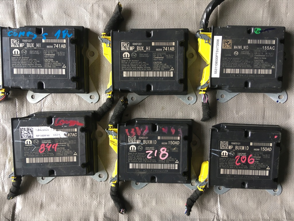 фото №1, Jeep compass датчик блок керування модуль подушка безпеки 18r