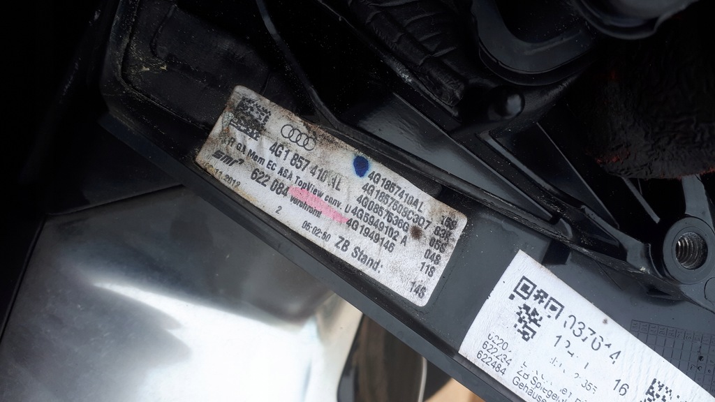 фото №12, S6 c7 4g a6 зеркало правое перед камера хром