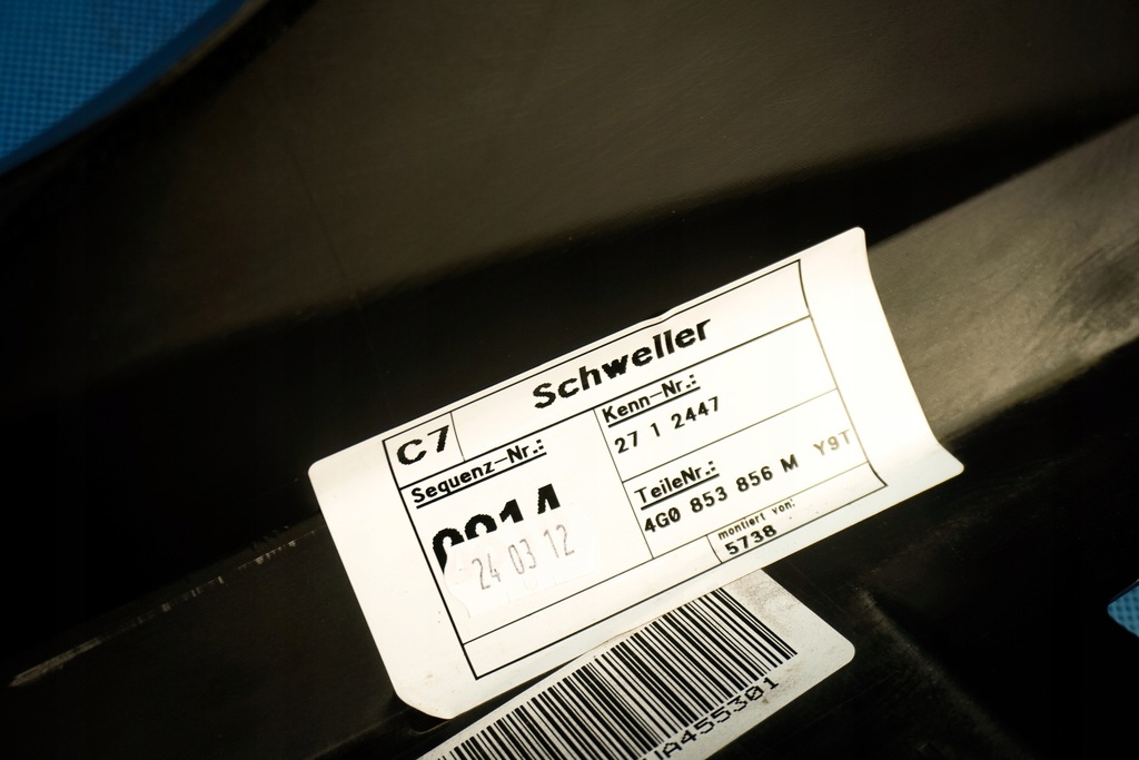 фото №10, Накладка поріг права audi a6 s6 4g s-line lift 4g0853856m ly9t