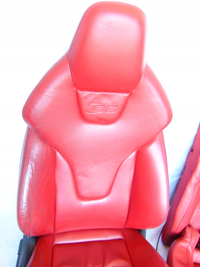 фото №9, Kpl сиденья заднее сиденье обивка кожа czerwona audi rs5 s5 8t coupe красные