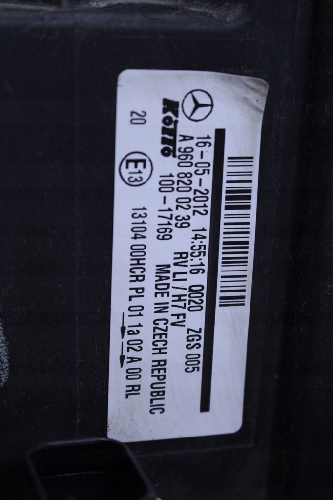 фото №5, Лампа левая mercedes actros mp4 12r. euro5