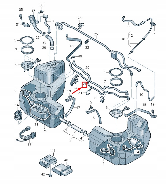 фото №1, Audi r8 4s center fuel line 4s0201419g original