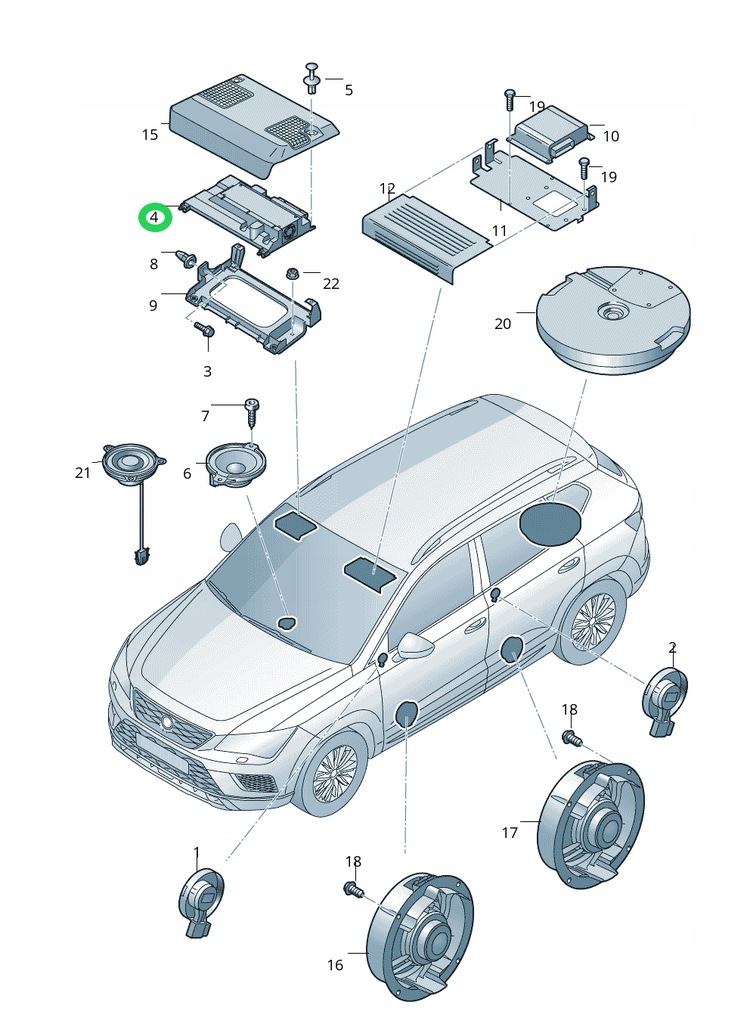 фото №9, Skoda karoq kodiaq octavia superb усилитель система звуковой 81a035223