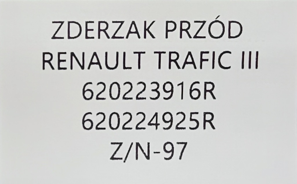 Новий оригінальний бампер перед передній renault trafic iii 3 2014-2020 Зі Шроту