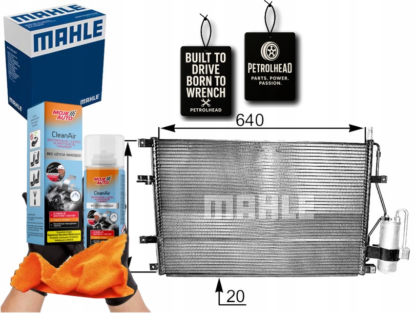 фото №1, Конденсатор кондиціонера volvo 850 c70 i s60 i s70 s80 #petrolhead pro+ kit9