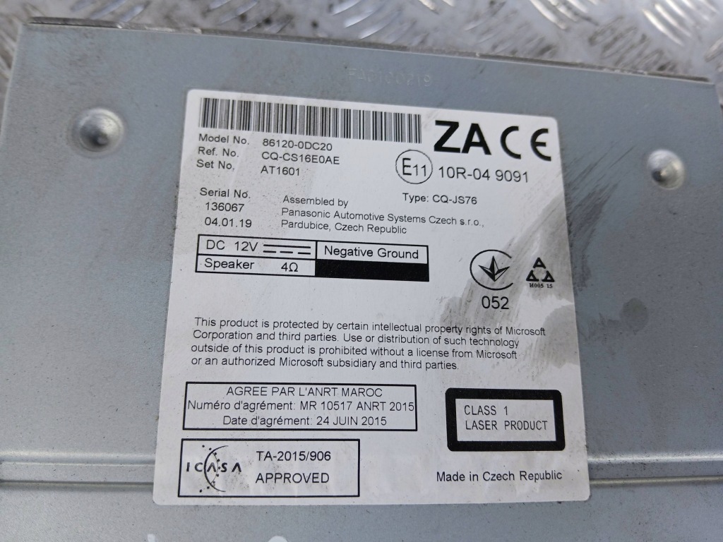 фото №7, Toyota yaris iii радио радиопроигрыватель 86120-0dc20 2019r