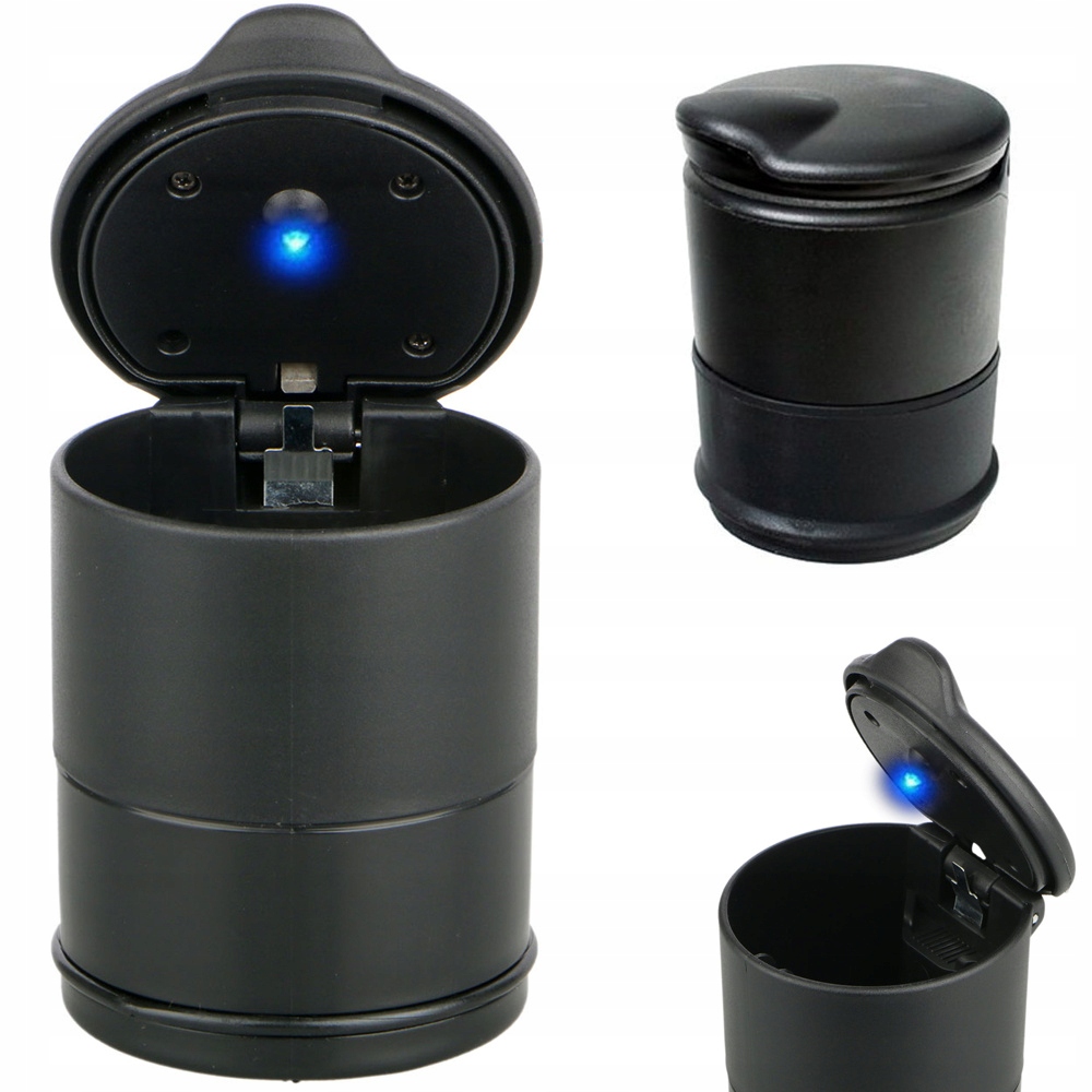 Попільничка автомобільна led корзина w місце чашка хром Оригінал