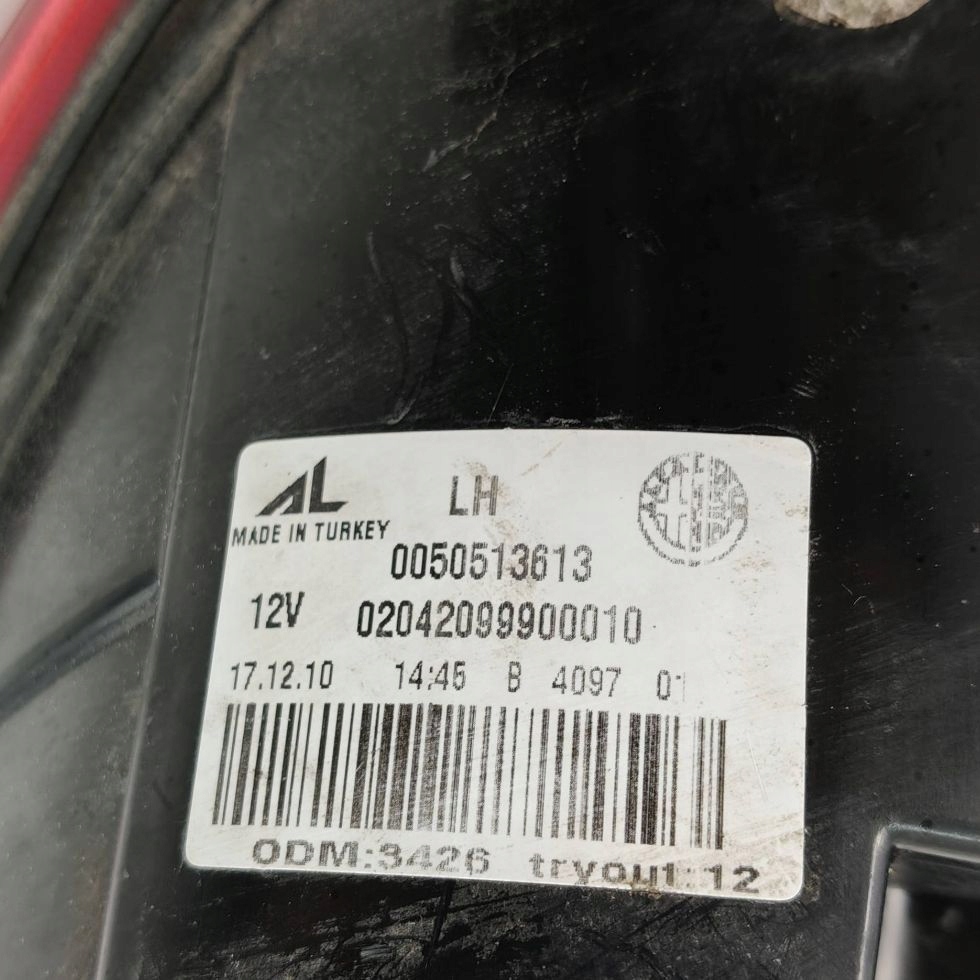 фото №9, Лампа лівий задня ліва задня alfa romeo giulietta 0050513613