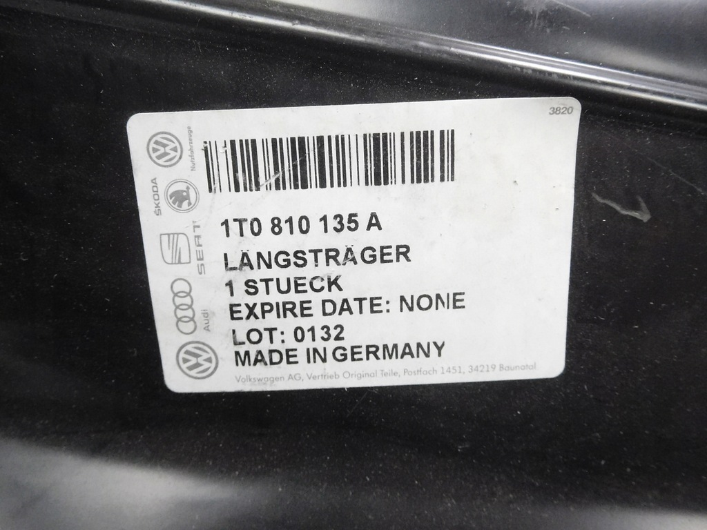 фото №12, Лонжерон vw caddy 1t0810135a