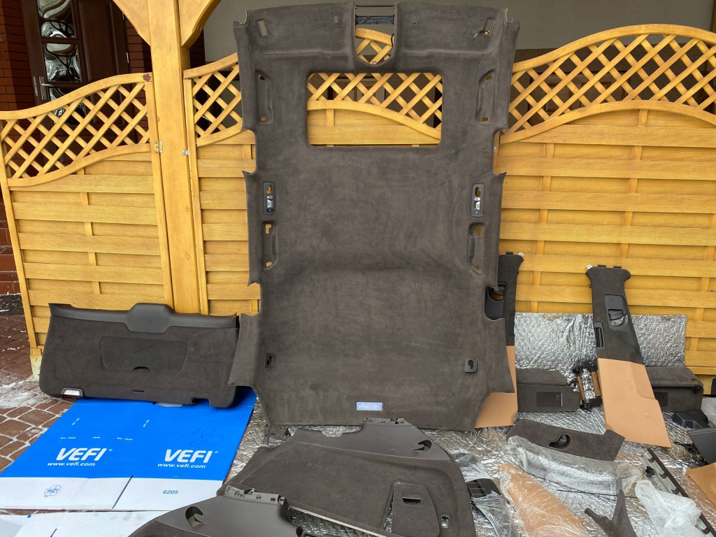 фото №1, Стеля espresso alcantara porsche cayenne 7p5 4.8 середина салон блок двигуна