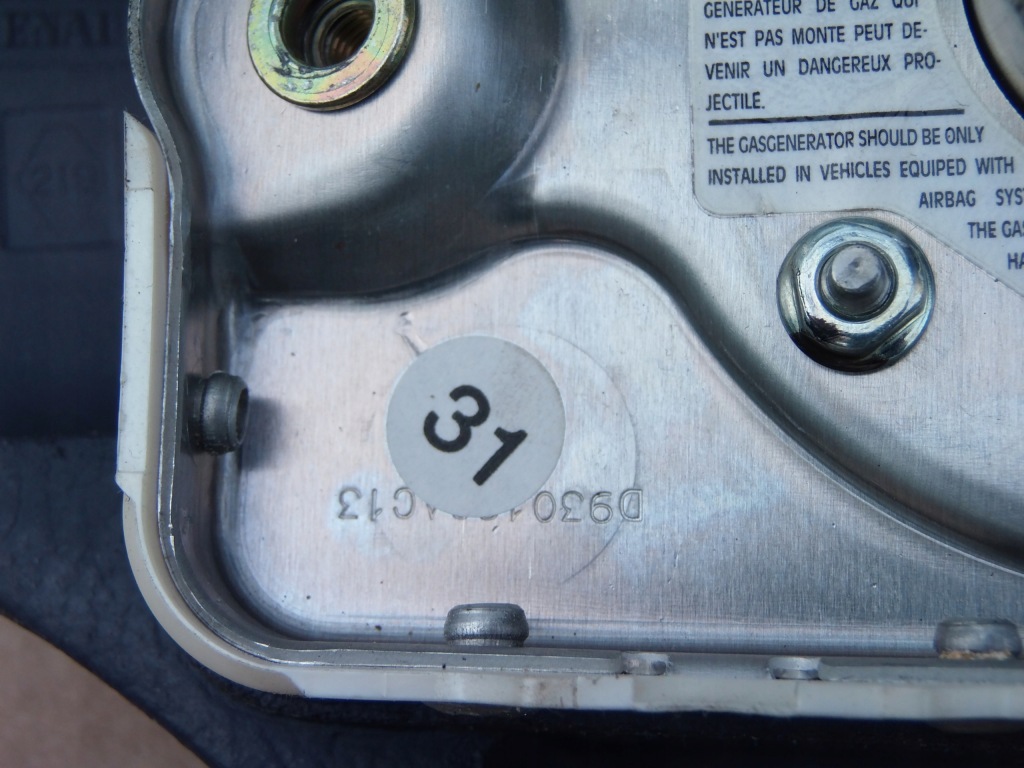 фото №10, Подушка воздушная подушка безопасности водителя 7700410468 renault twingo i 1,2 8v benz