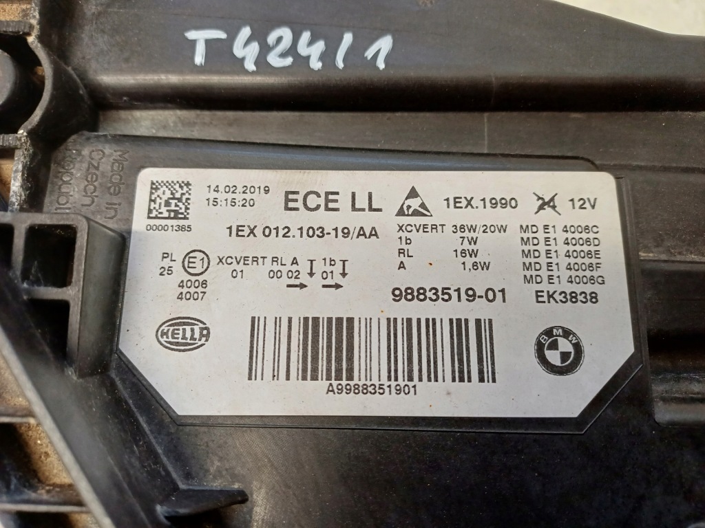 фото №12, Bmw 3 f30 f31 lift 15- лампа левая перед full led shadow 9883519 -01