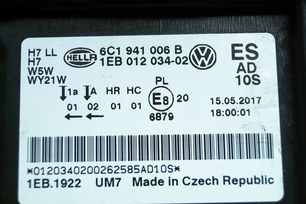 фото №8, Лампа правий перед vw polo v 6c1 lift eu