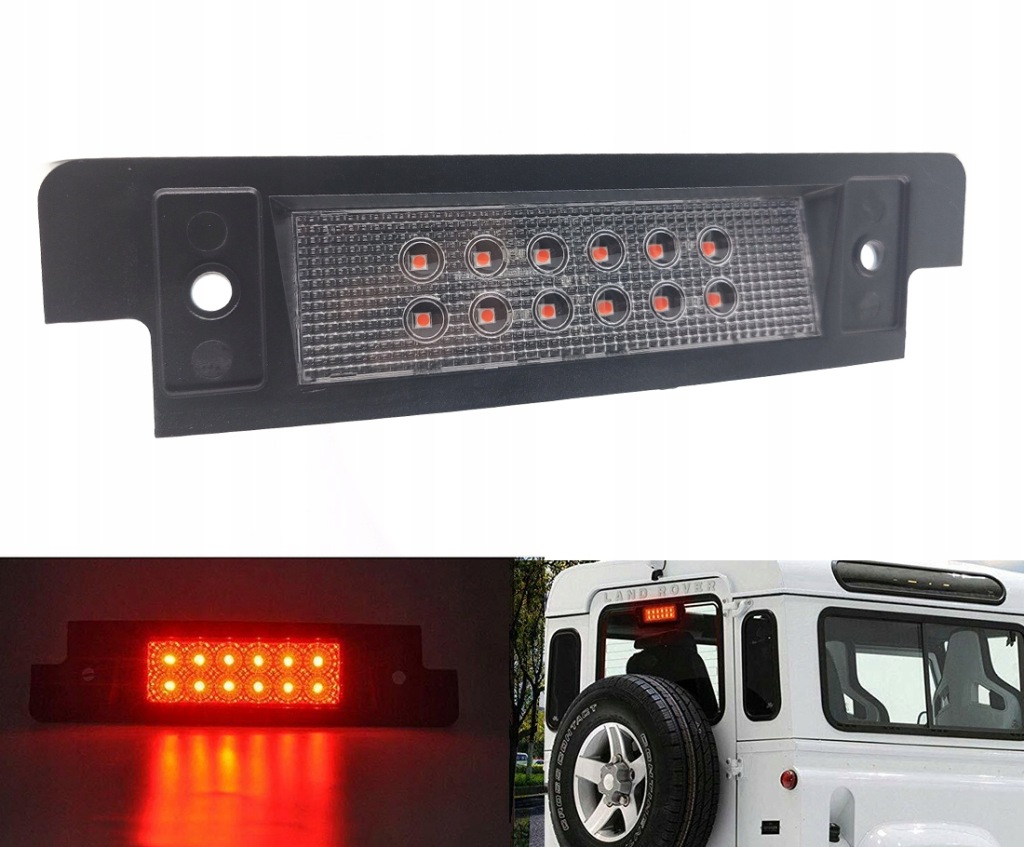 фото №1, Третий свет стоп-сигнал land rover discovery i ii 1994-2004 бесцветная 12led