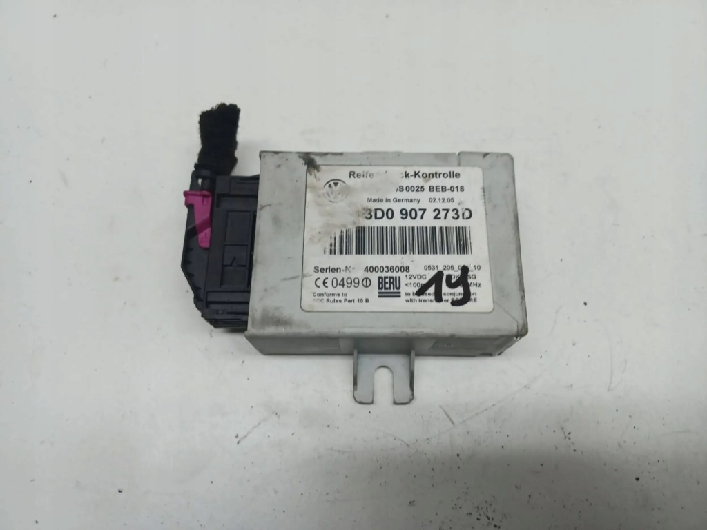 фото №1, Vw phaeton модуль давления шин 3d0907237d