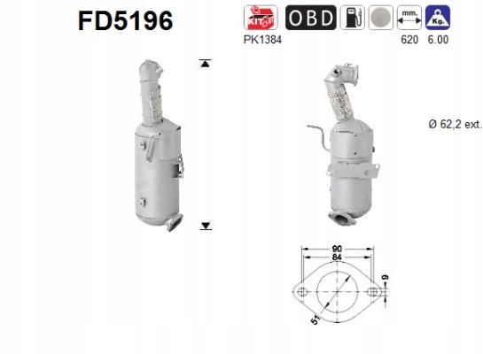 фото №2, Фільтр часток твердих fap dpf fd5196 as