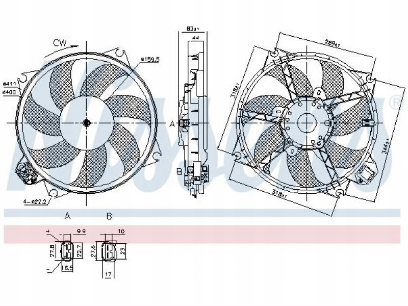 фото №1, Nissens 85989 вентилятор, охлаждение двигателя