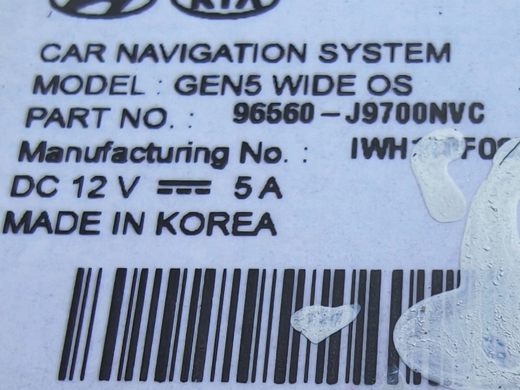 фото №6, Радио навигация navi hyundai kona 96560-j9700nvc