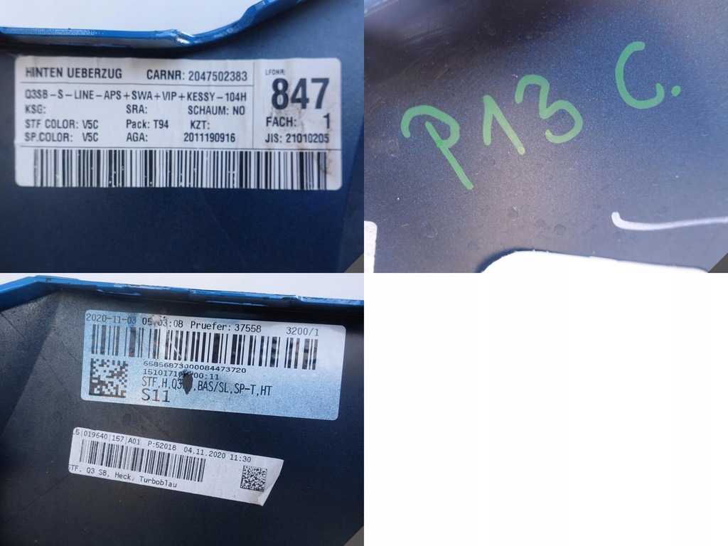 фото №12, Audi q3 ii 2 83f s-line 18- sportback бампер задняя