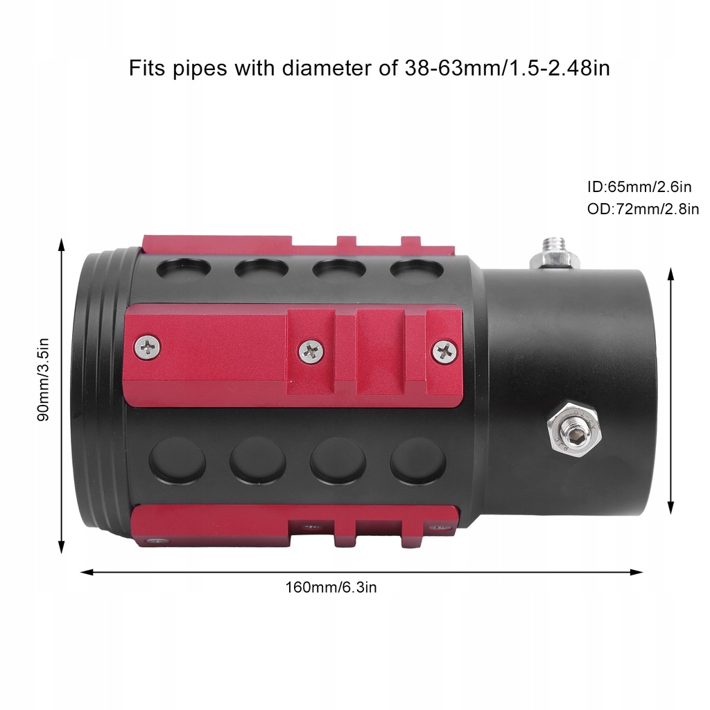 фото №8, Czerwona наконечник трубы выпускной наконечник rur
