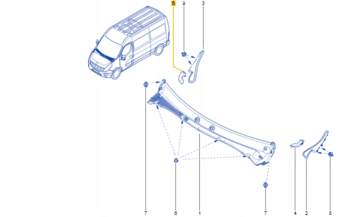 фото №3, Nowa правая защита петля капот renault master iii