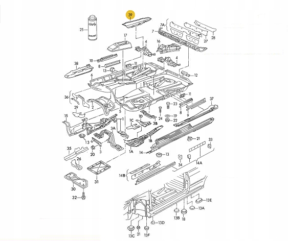 фото №1, Лонжерон кронштейн сидінь gis ліва audi cabrio