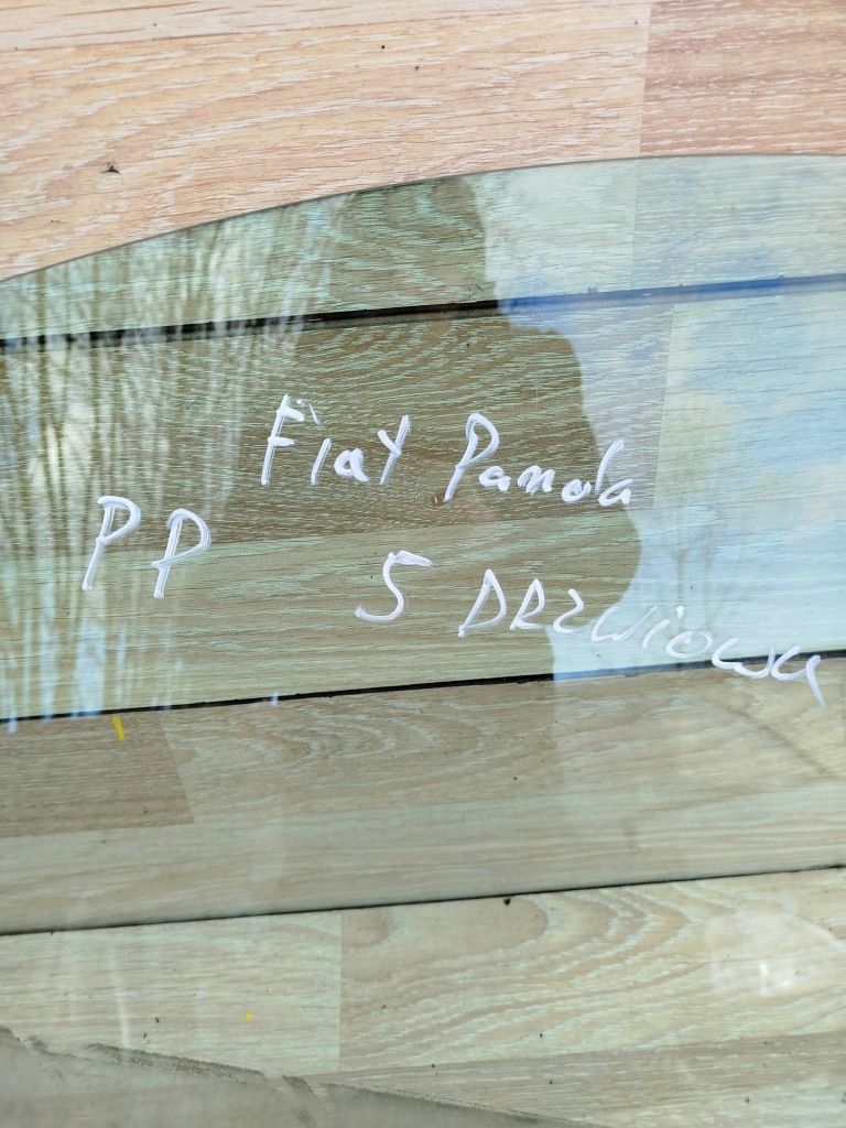 фото №2, Скло бічна двері правий перед fiat panda ii 5d