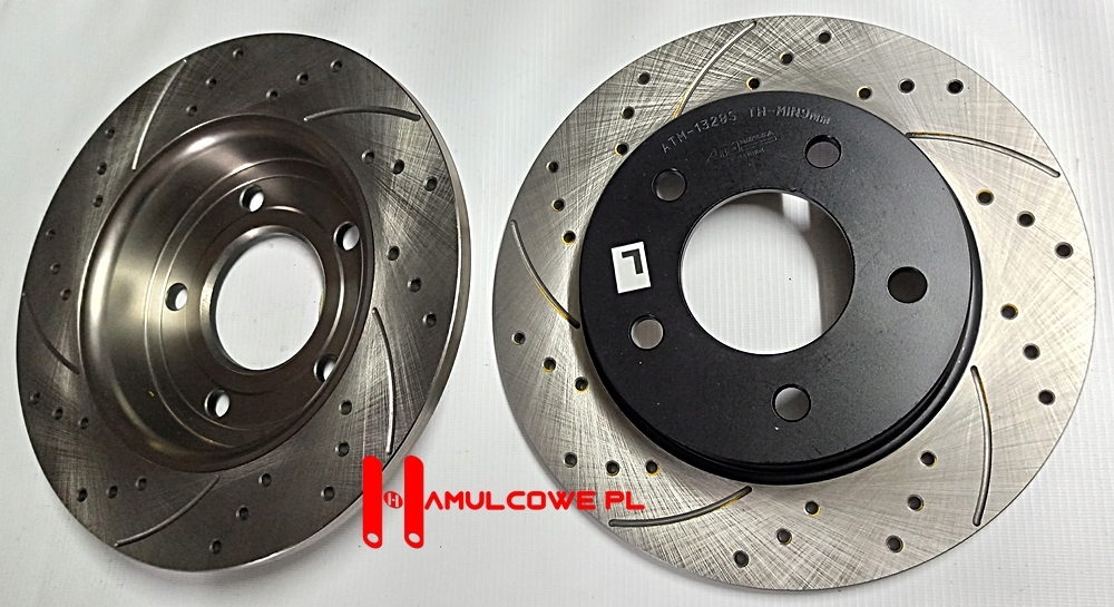 фото №6, Тормозные диски перфорированные проточные sport + тормозные колодки задняя toyota auris corolla e15 e18