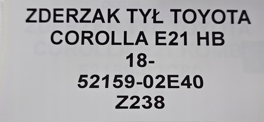 фото №12, Бампер задня toyota corolla e12 hb 18- 52159-02e40