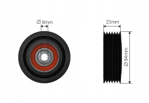 Купить Caffaro ролик натяжителя 64x8x22.5 plastik-rowkowana, подшипник nachi japan
