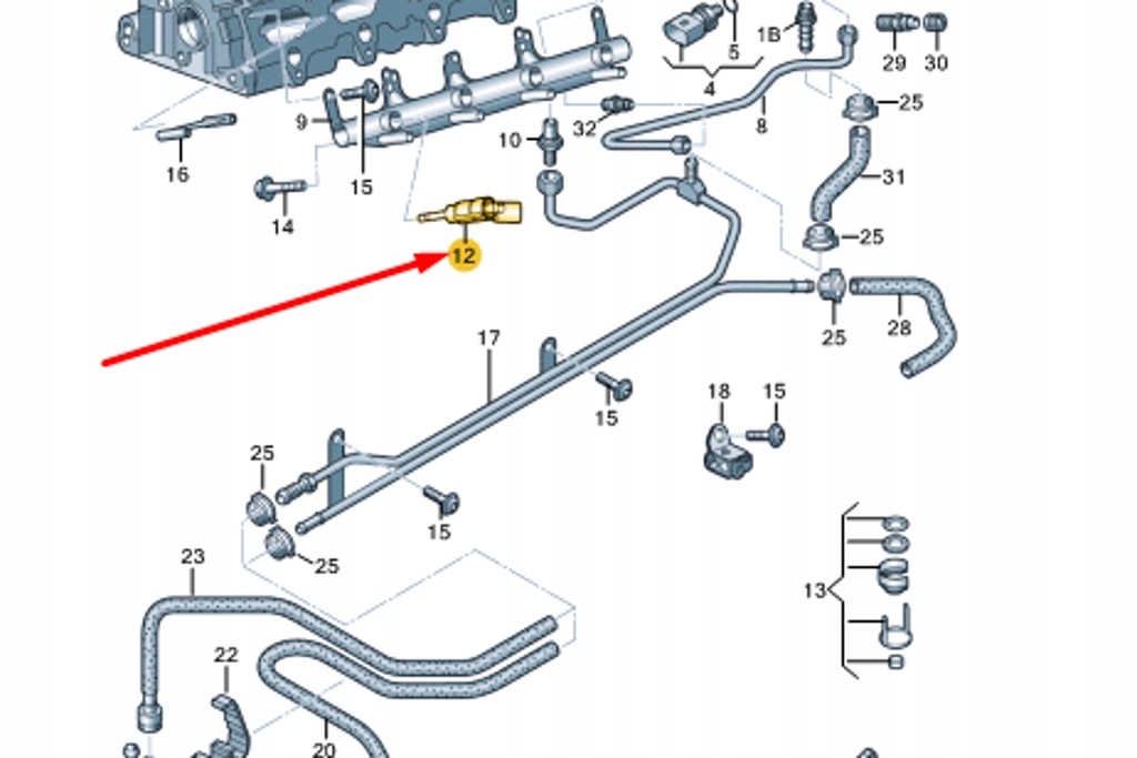 фото №7, Audi a3 s3 8p форсунка топлива 06f906036f 2.0 бензин 188 kw оригинальный