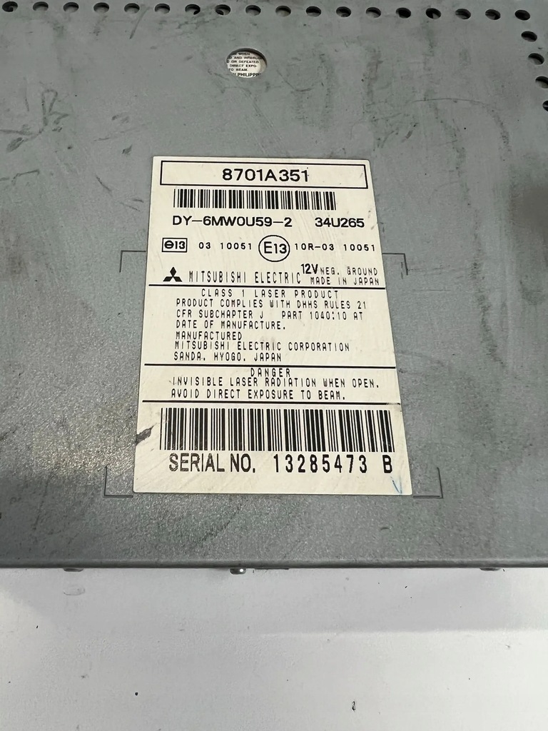 фото №2, Mitsubishi asx outlander ii lancer радио заводской cd